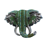 Maxbell Elephant Brooch Pin Brooches Elephant Head Lapel Pin Dress Accessories Green