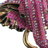 Maxbell Elephant Brooch Pin Brooches Elephant Head Lapel Pin Dress Accessories Pink