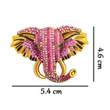 Maxbell Elephant Brooch Pin Brooches Elephant Head Lapel Pin Dress Accessories Pink