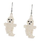 Maxbell Beaded Earrings Halloween Theme for Women Girls Beaded Long Tassel Party Little Ghost