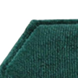 Maxbell Hexagonal Corduroy Ring Box Holder Case Display Velet Box for Proposal Girls Green