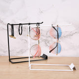 Maxbell Countertop Jewelry Organizer Stand Holder for Bracelet Jewelry Ear Hooks 1 Row White