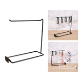 Maxbell Countertop Jewelry Organizer Stand Holder for Bracelet Jewelry Ear Hooks 1 Row Black