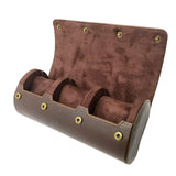 Maxbell Watch Roll Display Box Travel Case Organizer Storage Three 25x7.5x10.5cm