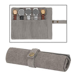 Maxbell Watch Roll Organizer Display Separating Jewelry Box for Travelling Gray