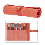 Maxbell Watch Roll Organizer Display Separating Jewelry Box for Travelling Orange