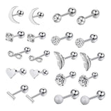 Maxbell Stainless Steel Stud Earrings Flower Fashion for Wedding Mother'S Day