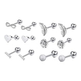 Maxbell Stainless Steel Stud Earrings Flower Fashion for Wedding Mother'S Day