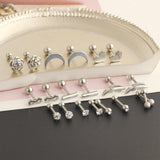 Maxbell Stainless Steel Stud Earrings Flower Fashion for Wedding Mother'S Day
