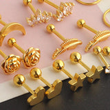 Maxbell Earrings Set Dangle Earrings Geometric Fashion for Birthday Gift Women Girls
