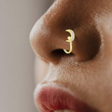 Maxbell 18 Pieces Fake Nose Rings U Shaped Nose Clip Body Jewelry Gifts Fashion Gold