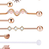 Maxbell 13x Industrial Barbell Earrings Straight Barbell for Women Men Stud Earrings