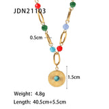 Maxbell Women Simulated Turquoises Stone Pendant Necklace Gifts for Girls Jewellery