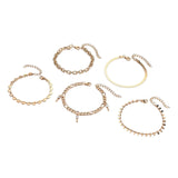 Maxbell 5x Fashion Layered Ankle Bracelets chain Jewelry for beach Summer