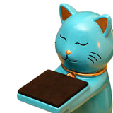 Maxbell Watch Display Stand Figurine Model for Watch Necklace Home office Blue Cat