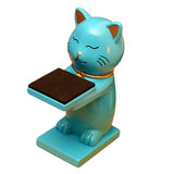Maxbell Watch Display Stand Figurine Model for Watch Necklace Home office Blue Cat