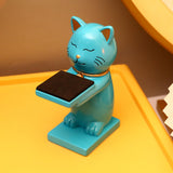 Maxbell Watch Display Stand Figurine Model for Watch Necklace Home office Blue Cat