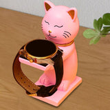 Maxbell Watch Display Stand Figurine Model for Watch Necklace Home office pink