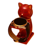 Maxbell Watch Display Stand Figurine Model for Watch Necklace Home office Wine red