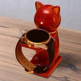 Maxbell Watch Display Stand Figurine Model for Watch Necklace Home office Wine red