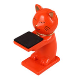 Maxbell Watch Display Stand Figurine Model for Watch Necklace Home office Orange Cat