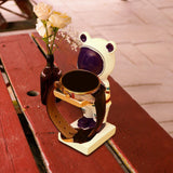 Maxbell Watch Display Stand Figurine Model for Watch Necklace Home office White Bear