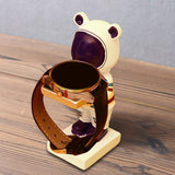 Maxbell Watch Display Stand Figurine Model for Watch Necklace Home office White Bear