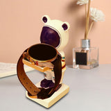 Maxbell Watch Display Stand Figurine Model for Watch Necklace Home office White Bear
