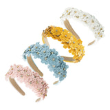 Maxbell Women headband Hairbands Flower Headpiece for Leisure women Girls White