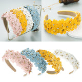 Maxbell Women headband Hairbands Flower Headpiece for Leisure women Girls White
