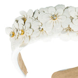 Maxbell Women headband Hairbands Flower Headpiece for Leisure women Girls White