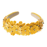 Maxbell Women headband Hairbands Flower Headpiece for Leisure women Girls Yellow