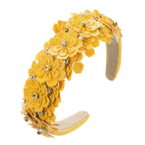 Maxbell Women headband Hairbands Flower Headpiece for Leisure women Girls Yellow