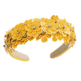 Maxbell Women headband Hairbands Flower Headpiece for Leisure women Girls Yellow