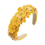 Maxbell Women headband Hairbands Flower Headpiece for Leisure women Girls Yellow