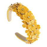 Maxbell Women headband Hairbands Flower Headpiece for Leisure women Girls Yellow