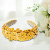 Maxbell Women headband Hairbands Flower Headpiece for Leisure women Girls Yellow