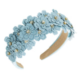 Maxbell Women headband Hairbands Flower Headpiece for Leisure women Girls Blue