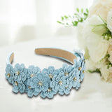 Maxbell Women headband Hairbands Flower Headpiece for Leisure women Girls Blue