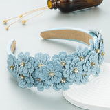 Maxbell Women headband Hairbands Flower Headpiece for Leisure women Girls Blue