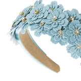 Maxbell Women headband Hairbands Flower Headpiece for Leisure women Girls Blue