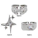 Maxbell Creative Punk Adjustable Opening Rings Jewelry for Halloween Women/Men Decor Style A