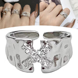 Maxbell Creative Punk Adjustable Opening Rings Jewelry for Halloween Women/Men Decor Style A