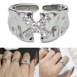 Maxbell Creative Punk Adjustable Opening Rings Jewelry for Halloween Women/Men Decor Style A