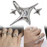 Maxbell Creative Punk Adjustable Opening Rings Jewelry for Halloween Women/Men Decor Style B