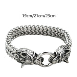 Maxbell Viking wolf Bracelet Gifts Wristband Jewelry Arm Rings with Storage Box 19cm