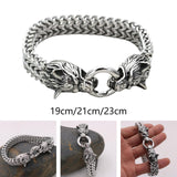 Maxbell Viking wolf Bracelet Gifts Wristband Jewelry Arm Rings with Storage Box 19cm