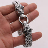 Maxbell Viking wolf Bracelet Gifts Wristband Jewelry Arm Rings with Storage Box 19cm