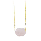 Maxbell Stone Pendant Necklace Jewelry Small Gemstone Unique Charms for Women Men  Pink