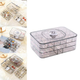 Maxbell Portable Acrylic Jewelry Storage Box Durable for Bedroom Container Necklace C